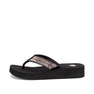 YELLOW BOX JAUNTY PURPLE MULTI FLIP FLOP SANDAL NEW MEDIUM WIDTH FIRM PRICE